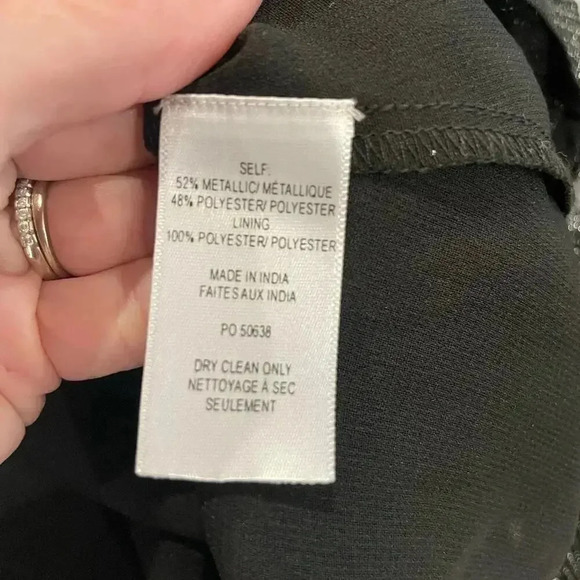 MISA Los Angeles NWT Metallic Black & Silver Smocked Mini Dress Womens Size XS - Picture 12 of 12